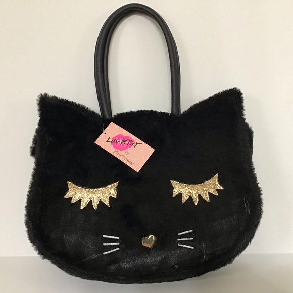 Betsey Johnson Handbags - Betsey Johnson Faux Fur Kitty tote. Soooo Cute!